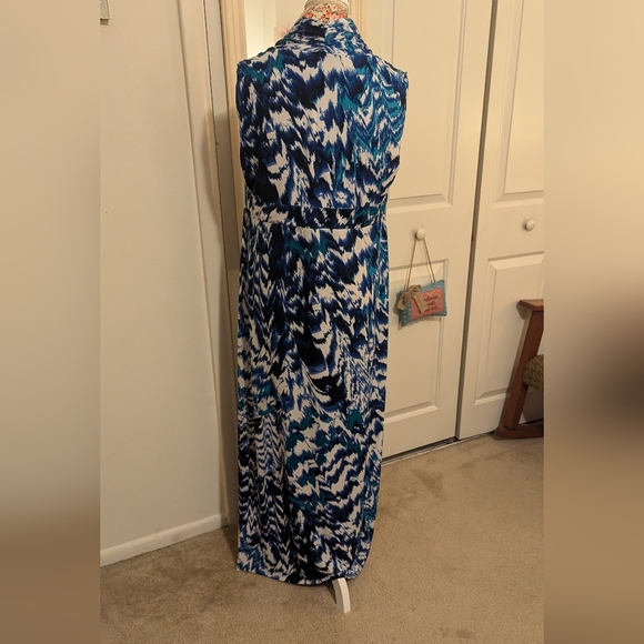 Chico's vneck sleeveless maxi dress size Large 12 - Picture 3 of 9